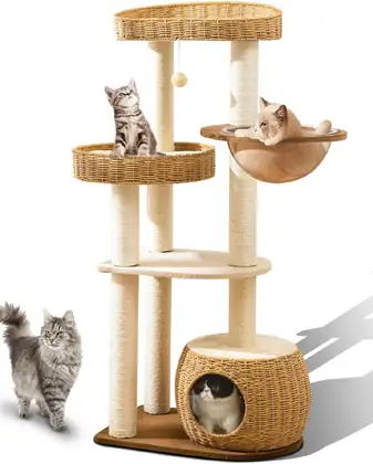 Fabric-Covered Cat Trees